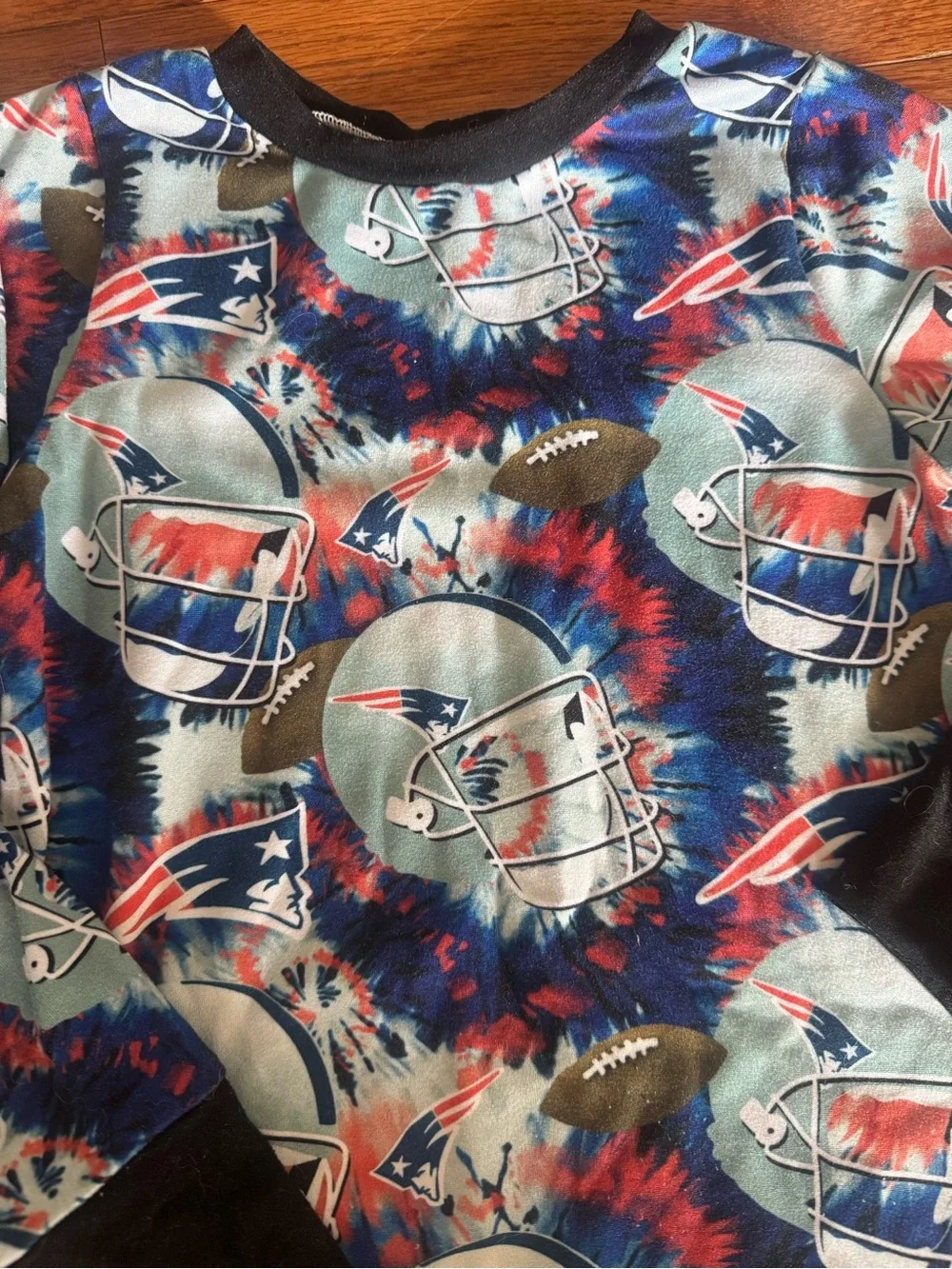 Kids Blue Football Print Pajama Set